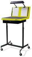 Model 2700 Deluxe Inspection Stand (Shown w/ Optional Utility Drawer, Light, and Locking Casters)